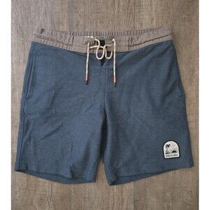 HOWLER BROTHERS "Heed The Call" Gray Cotton Shorts With Drawstring Size 31 / 7"